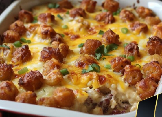 Tater Tot Breakfast Casserole prepared at home with simple ingredients and clear steps.