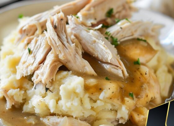 Slow Cooked Chicken and Gravy prepared at home with simple ingredients and clear steps.