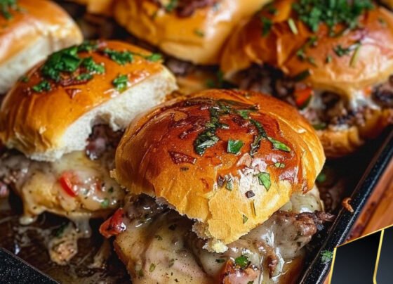 Easy Philly Cheesesteak Sliders prepared at home with simple ingredients and clear steps.