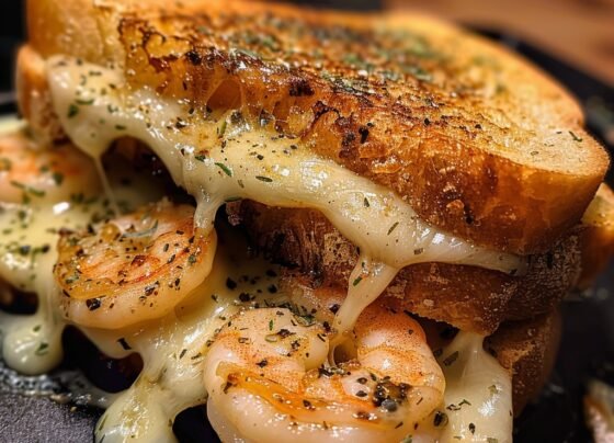 Cheesy Garlic Bread Shrimp Grilled Cheese prepared at home with simple ingredients and clear steps.