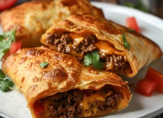 Beef and Cheese Chimichangas prepared at home with simple ingredients and clear steps.