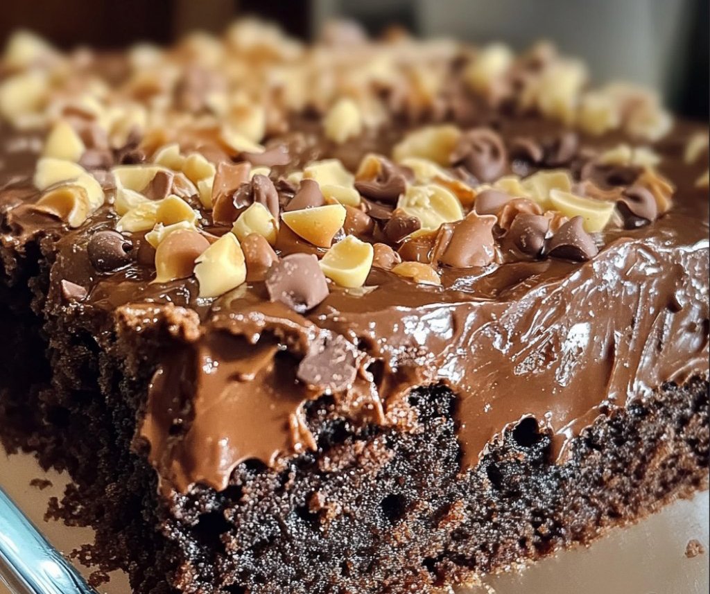 German Chocolate Poke Cake