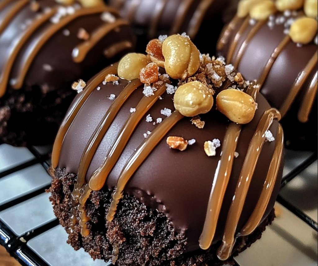 Samuel’s Salted Caramel Peanut Brownie Bombs