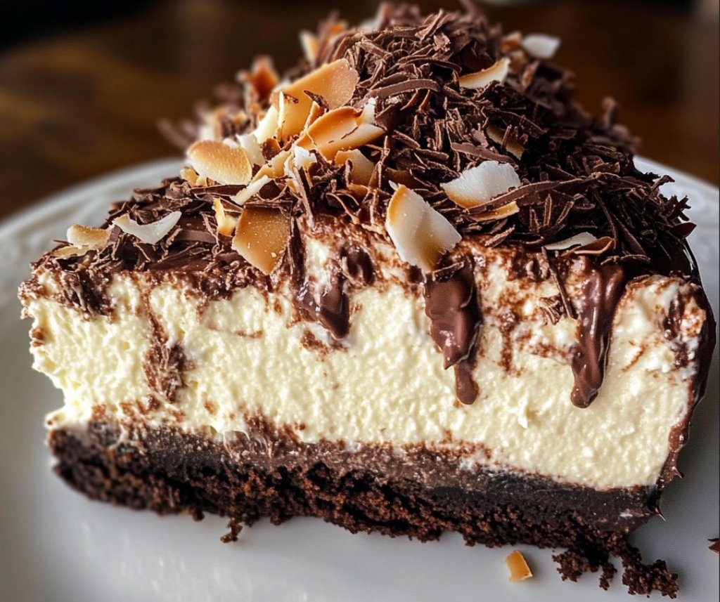 Outrageous Chocolate Coconut Cheesecake