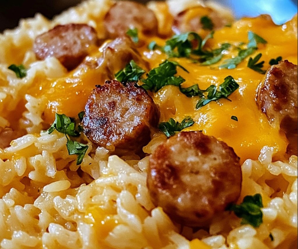 Cheesy Sausage and Rice