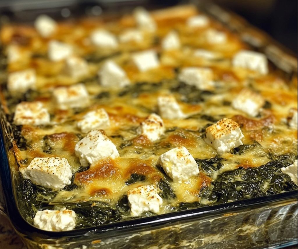 Spinach Casserole with Feta Cheese