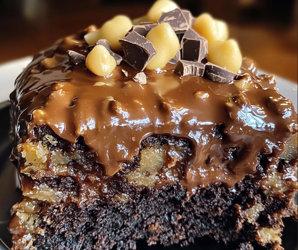German Chocolate Poke Cake