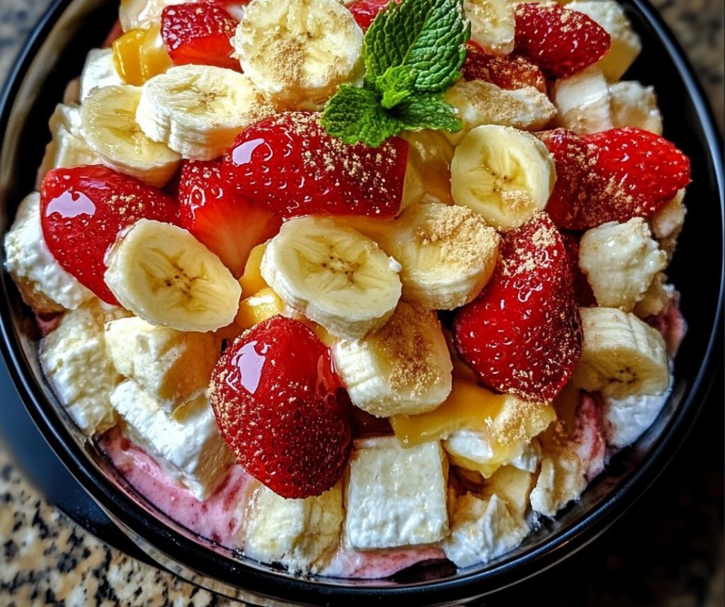Strawberry Banana Cheesecake Salad