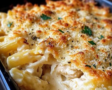 Garlic Parmesan Chicken Pasta Bake prepared at home with simple ingredients and clear steps.