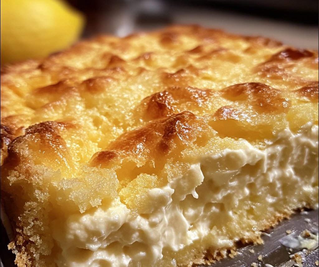 4 Ingredients Lemon Cream Cheese Dump Cake