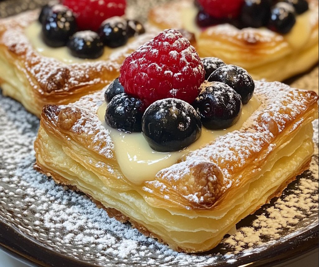 Berry Custard Pastries with Italian Crema Pasticcera