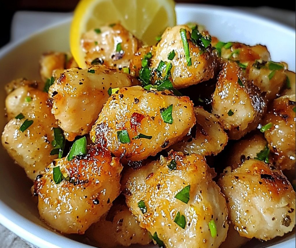 Lemon Garlic Chicken Bites