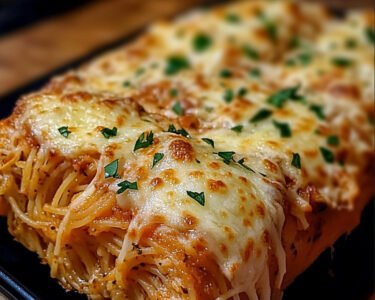 SPAGHETTI STUFFED GARLIC BREAD prepared at home with simple ingredients and clear steps.