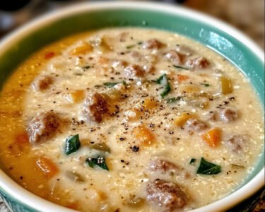 Creamy Parmesan Italian Sausage Soup prepared at home with simple ingredients and clear steps.