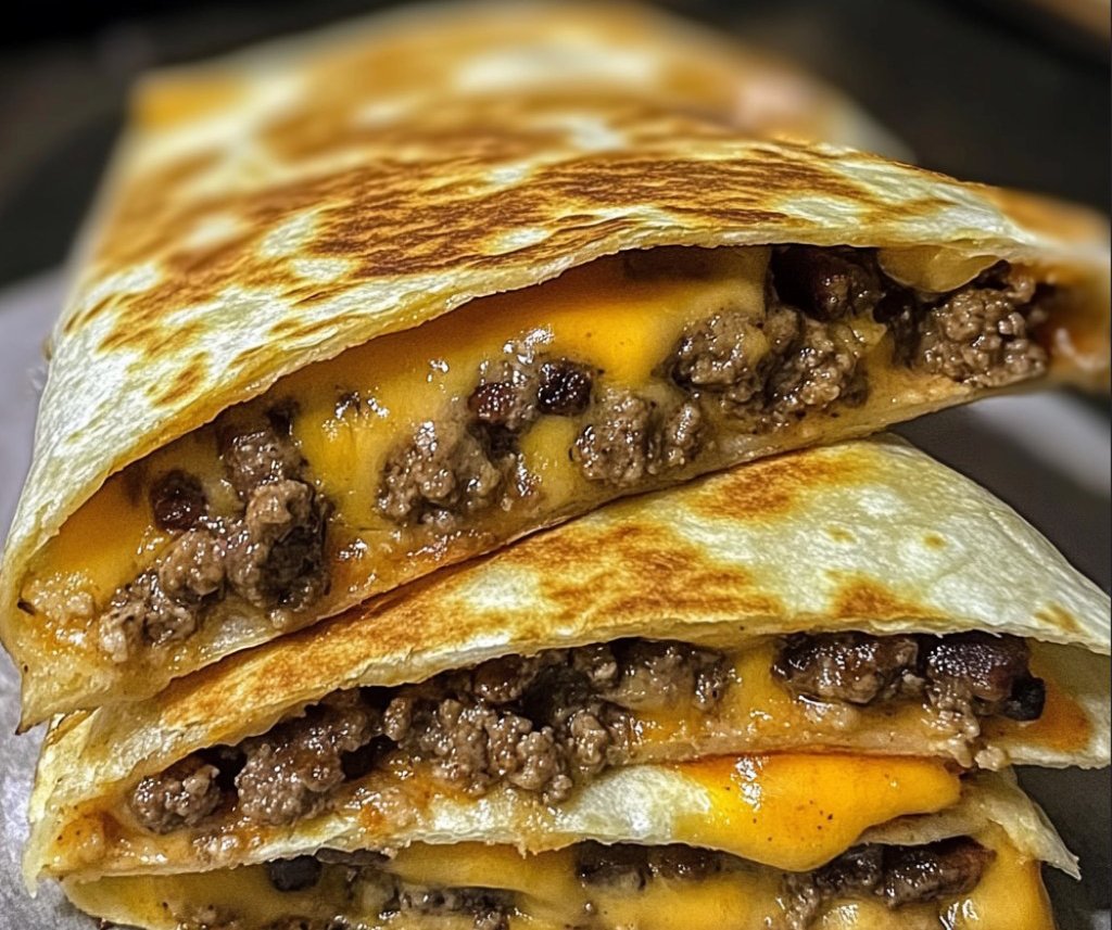 Blackstone Cheeseburger Quesadilla