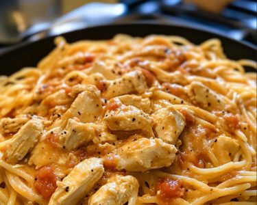 Easy Chicken Spaghetti Recipe with Rotel prepared at home with simple ingredients and clear steps.