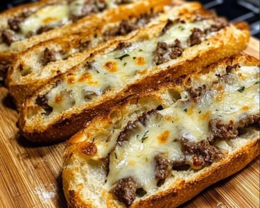 Philly Cheesesteak Garlic Bread prepared at home with simple ingredients and clear steps.