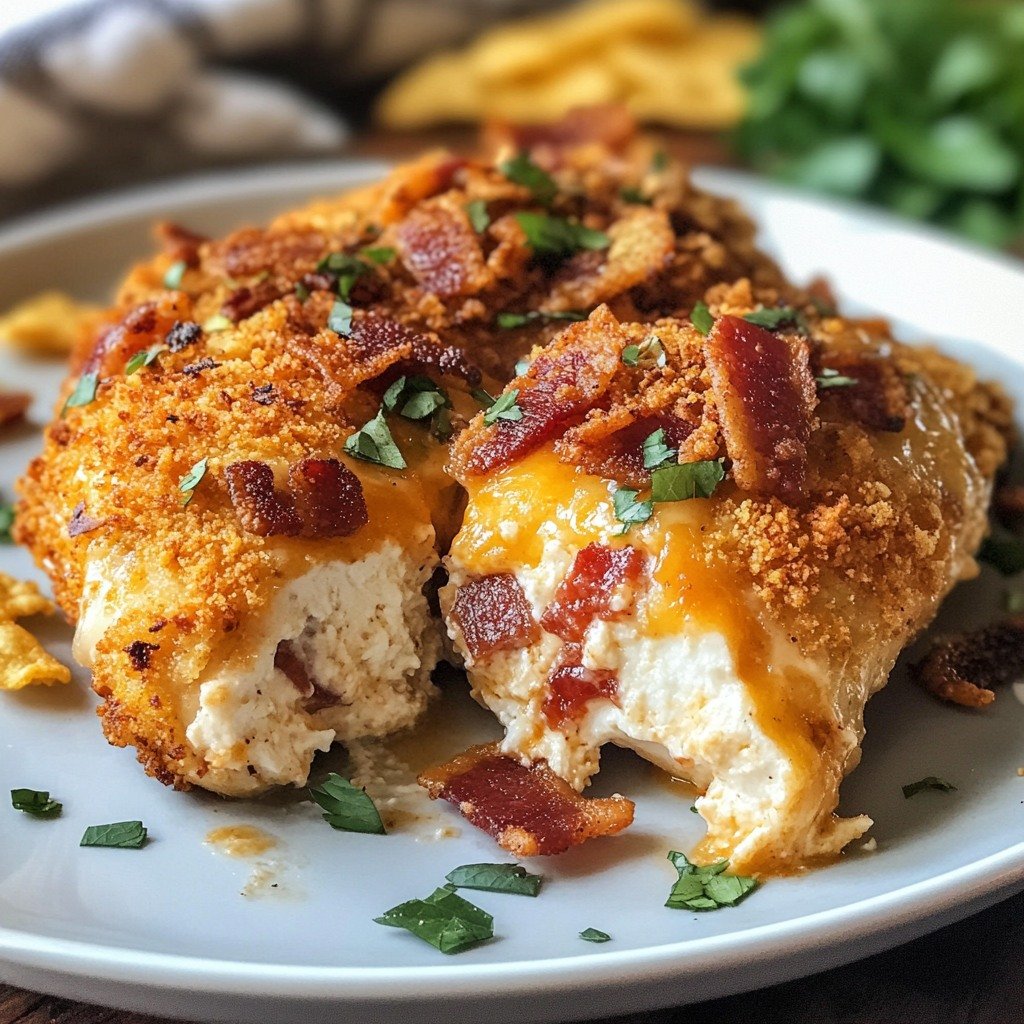 Cheesy Bacon Dorito Crusted Chicken Recipe