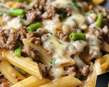 Philly Cheesesteak Pasta prepared at home with simple ingredients and clear steps.