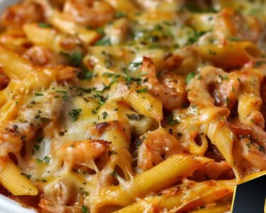 Baked Ziti with Shrimp prepared at home with simple ingredients and clear steps.