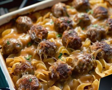 Swedish Meatball Noodle Bake prepared at home with simple ingredients and clear steps.