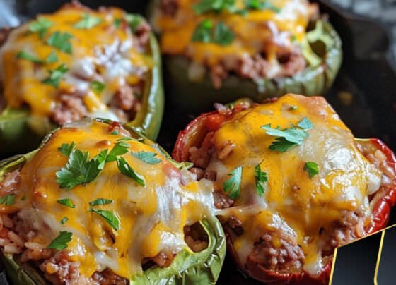 Beef and Rice Stuffed Peppers prepared at home with simple ingredients and clear steps.