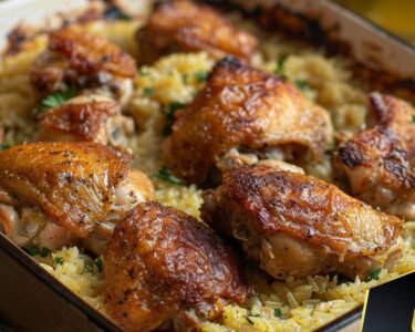 Oven Baked Chicken and Rice prepared at home with simple ingredients and clear steps.