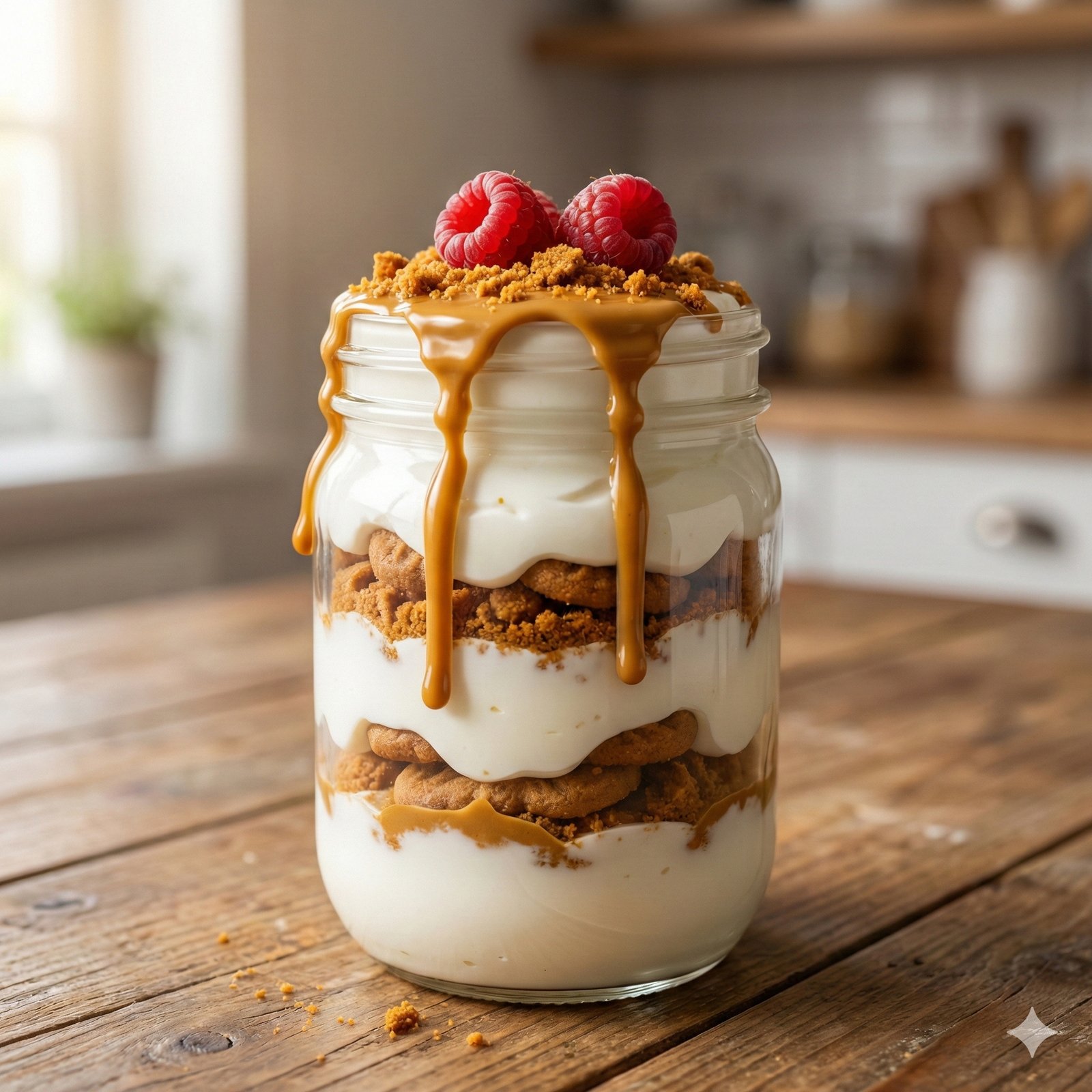 Viral Biscoff & Greek Yogurt Lazy Cheesecake