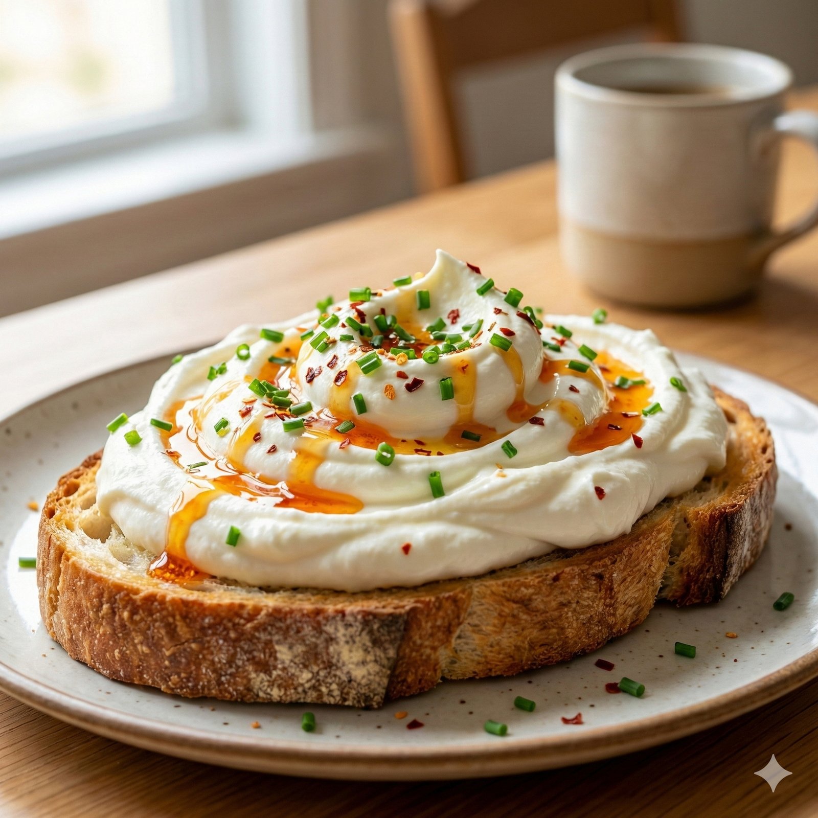 #0002 Whipped Cottage Cheese & Hot Honey Breakfast Toast