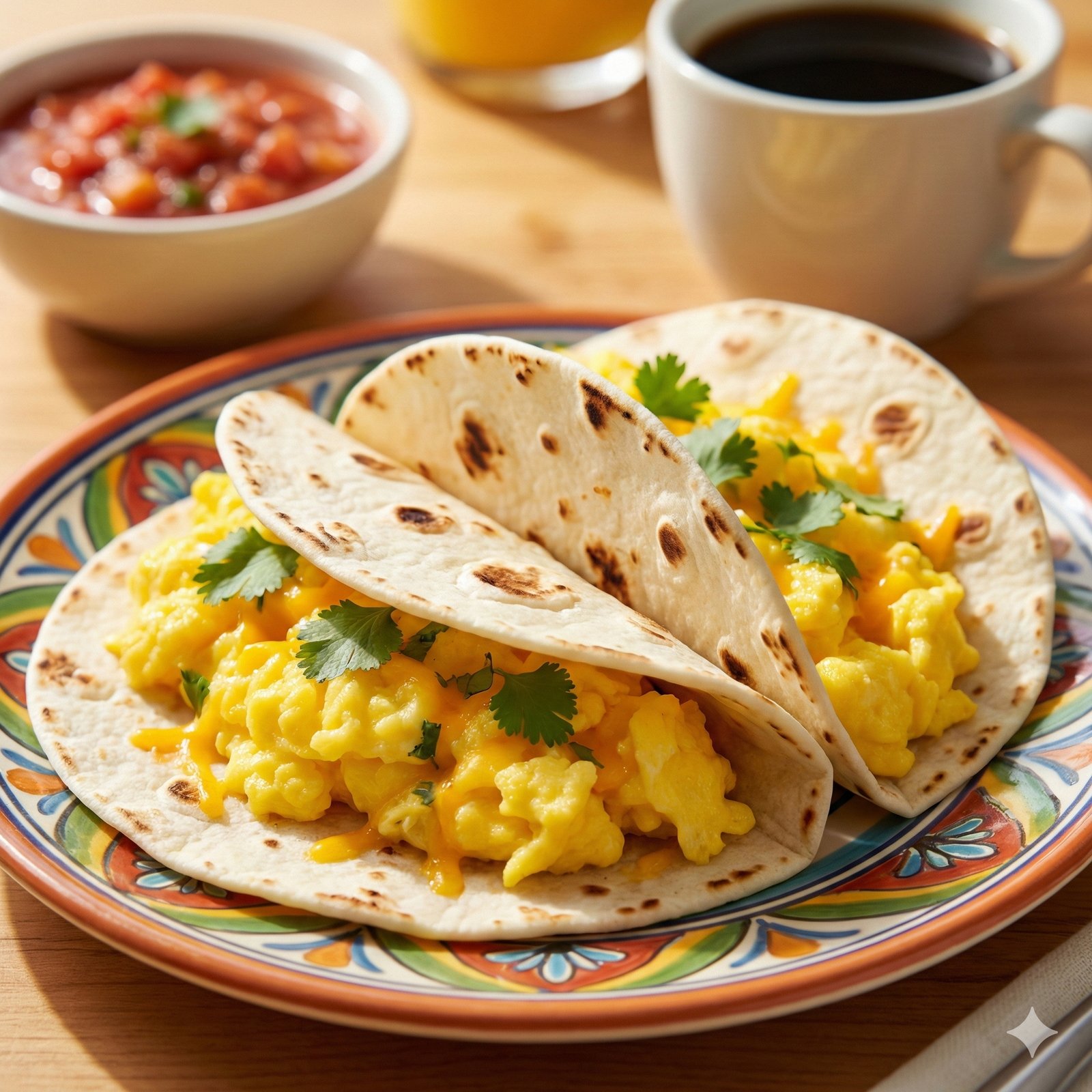 Scrambled Egg & Cottage Cheese Fluffy Tacos