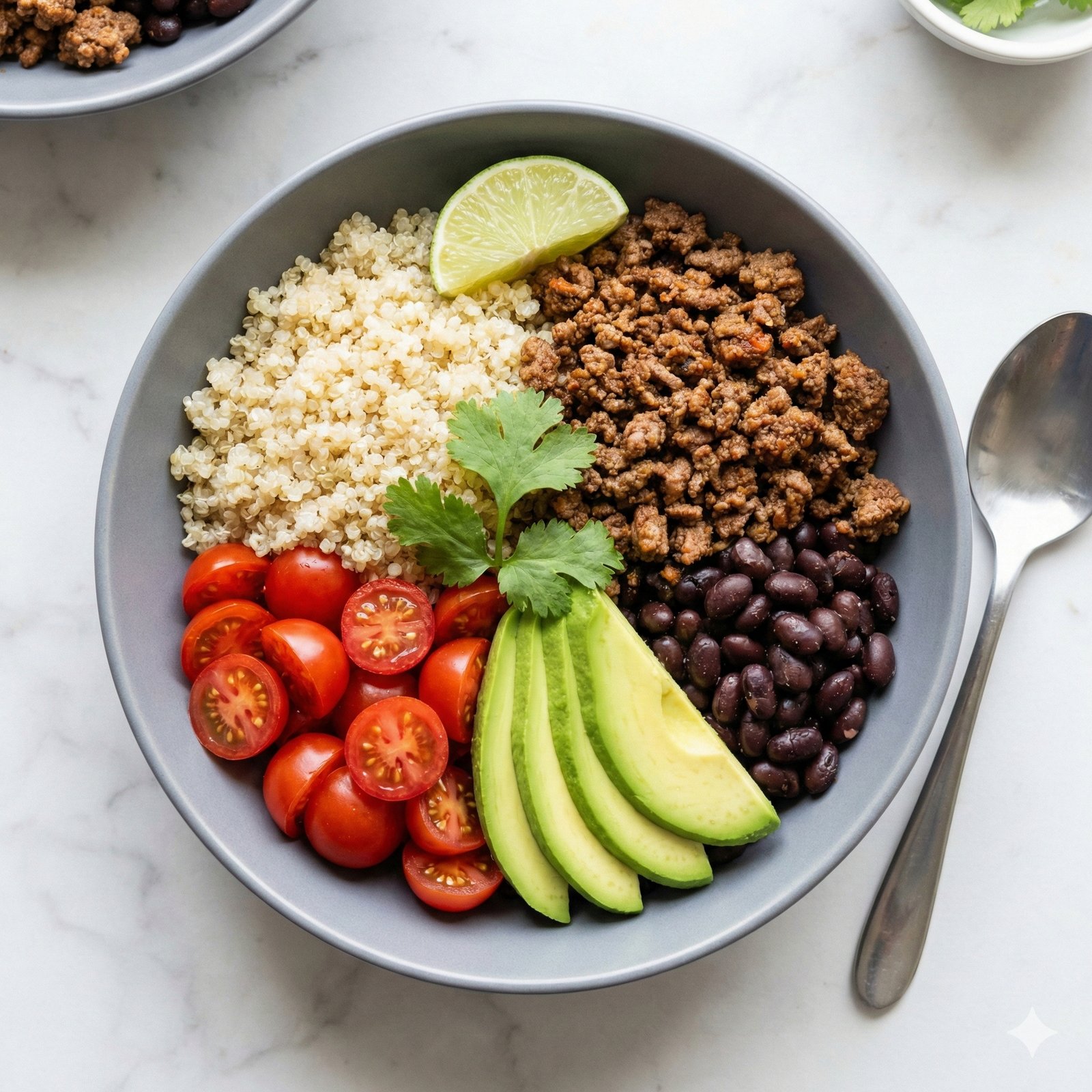 Beef & Quinoa Power Bowls with Avocado