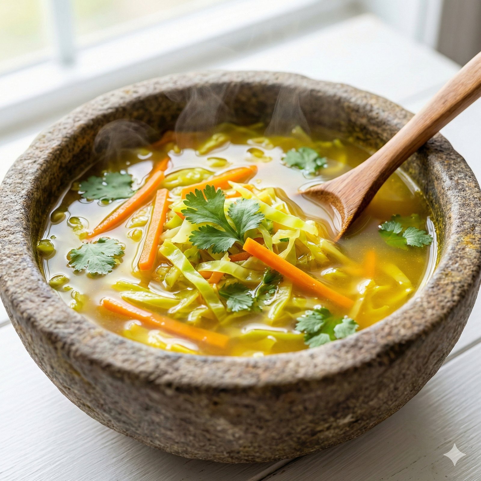 Detox Cabbage & Ginger Turmeric Soup
