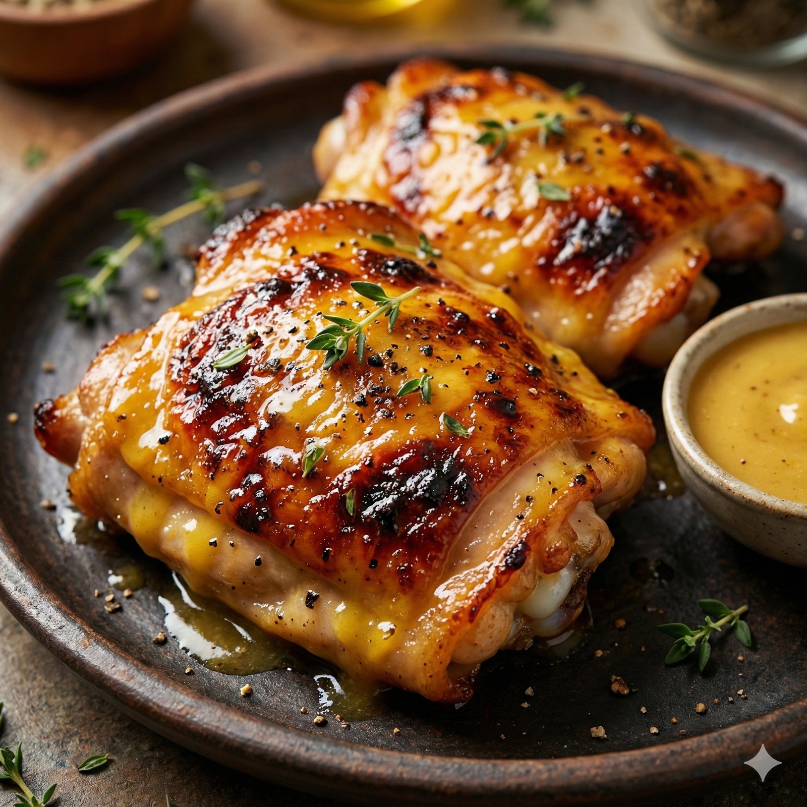 #0037 Air Fryer Honey Mustard Chicken Thighs