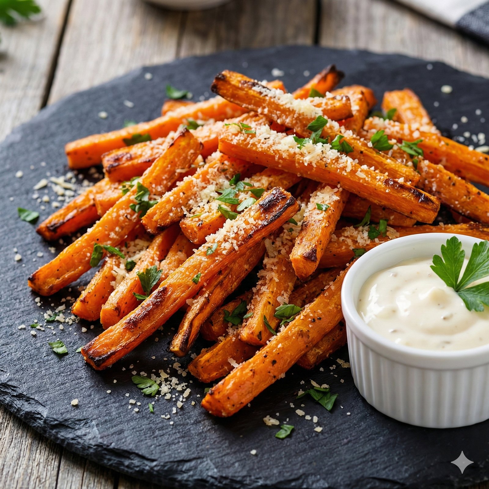 Air Fryer Garlic Parmesan Carrot Fries