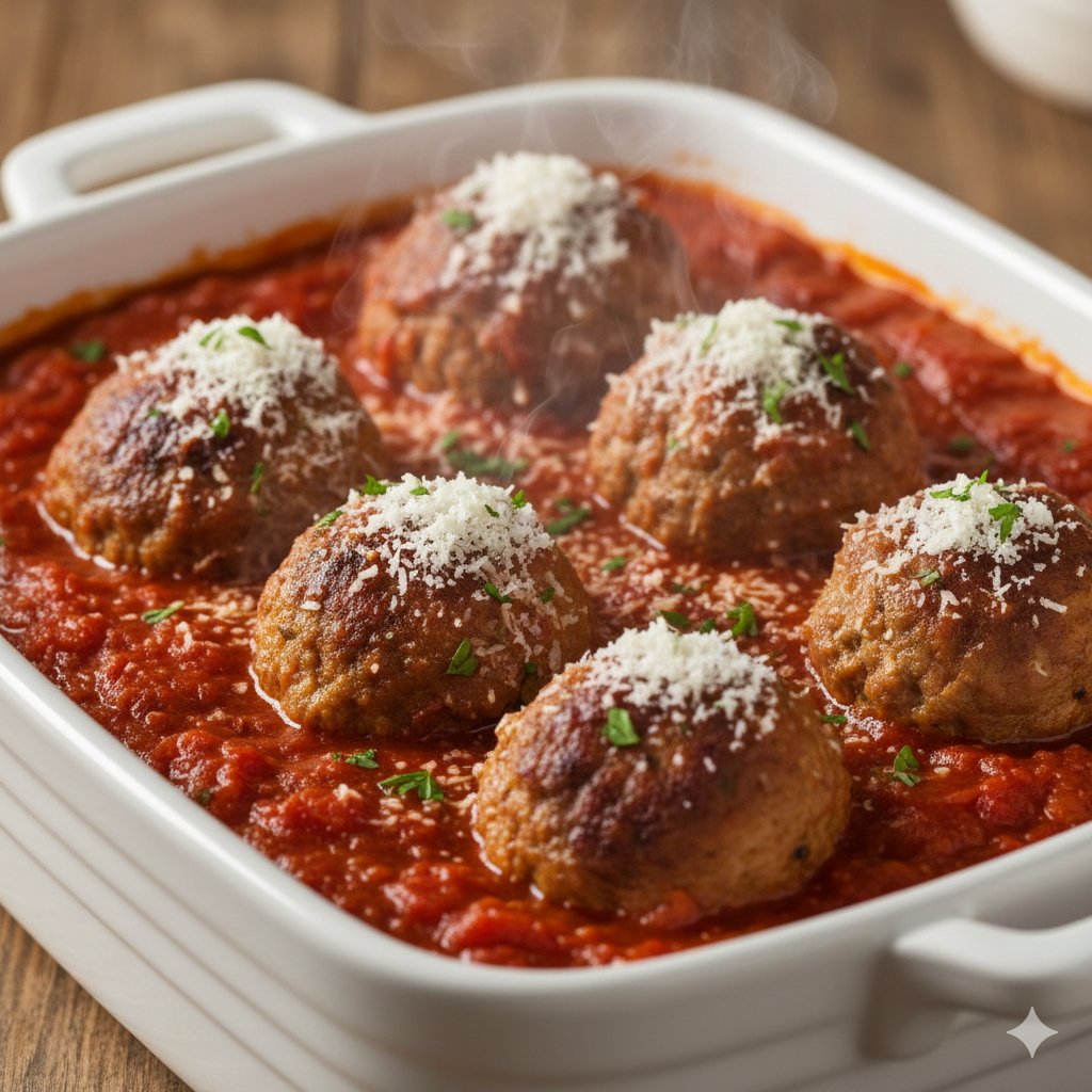 0068 Baked Turkey Meatballs with Marinara