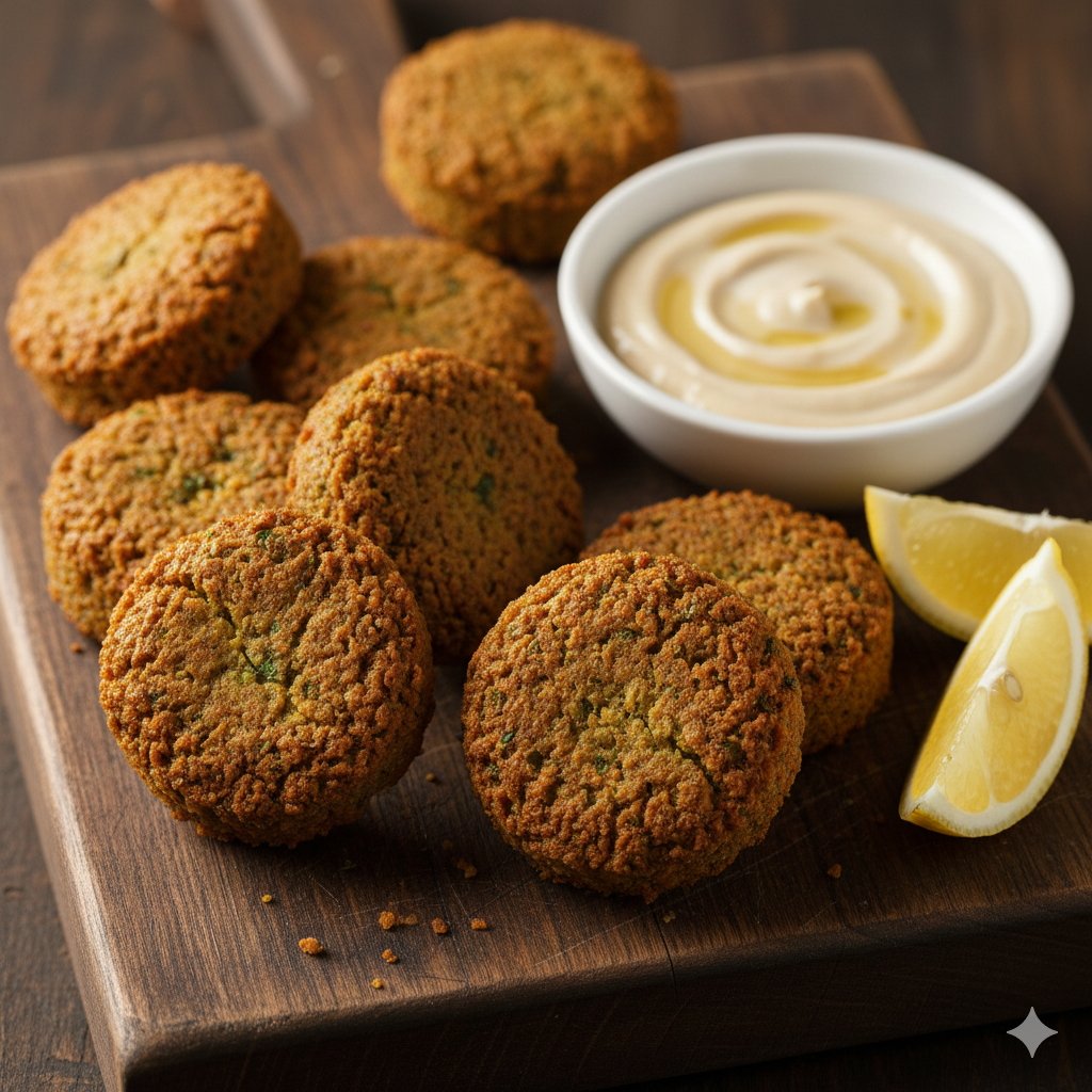 0083 Baked Falafel with Lemon Tahini Sauce