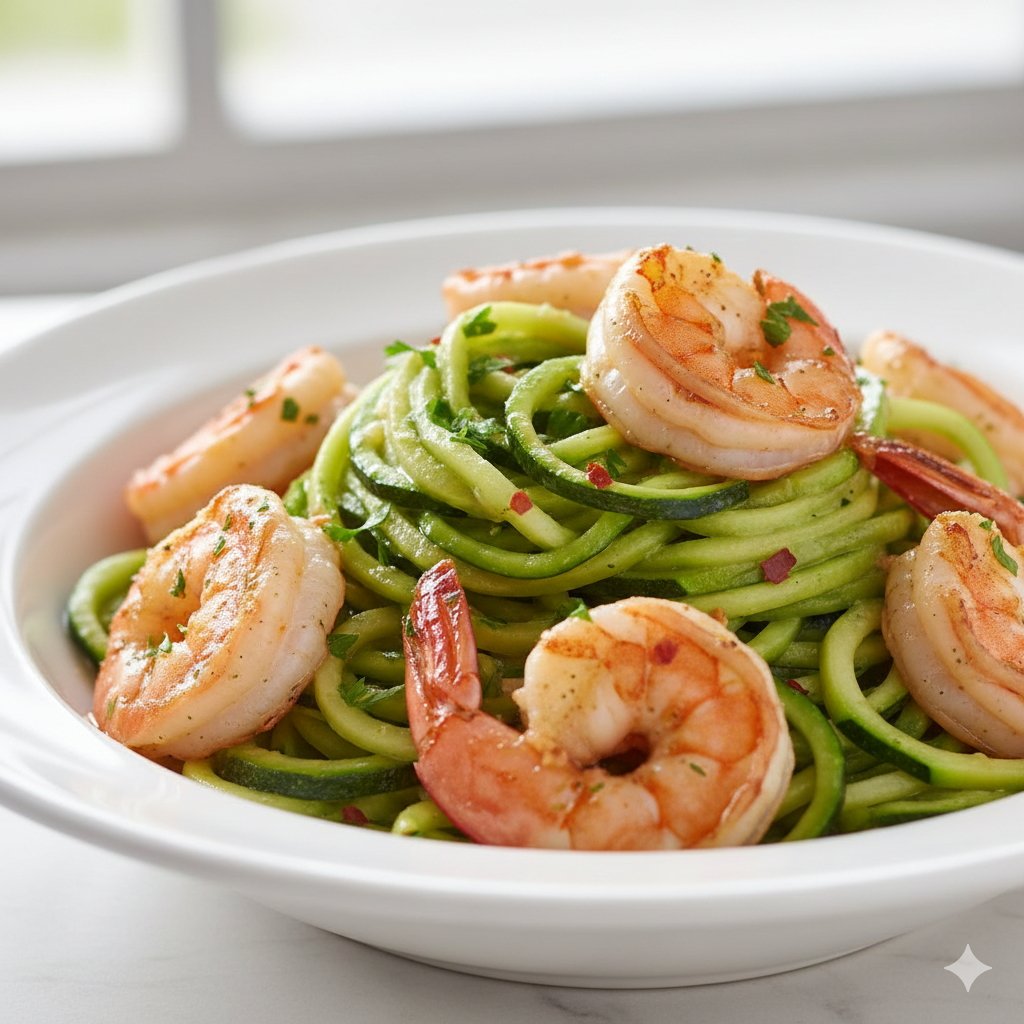 0086 Sauteed Shrimp Zucchini Noodles
