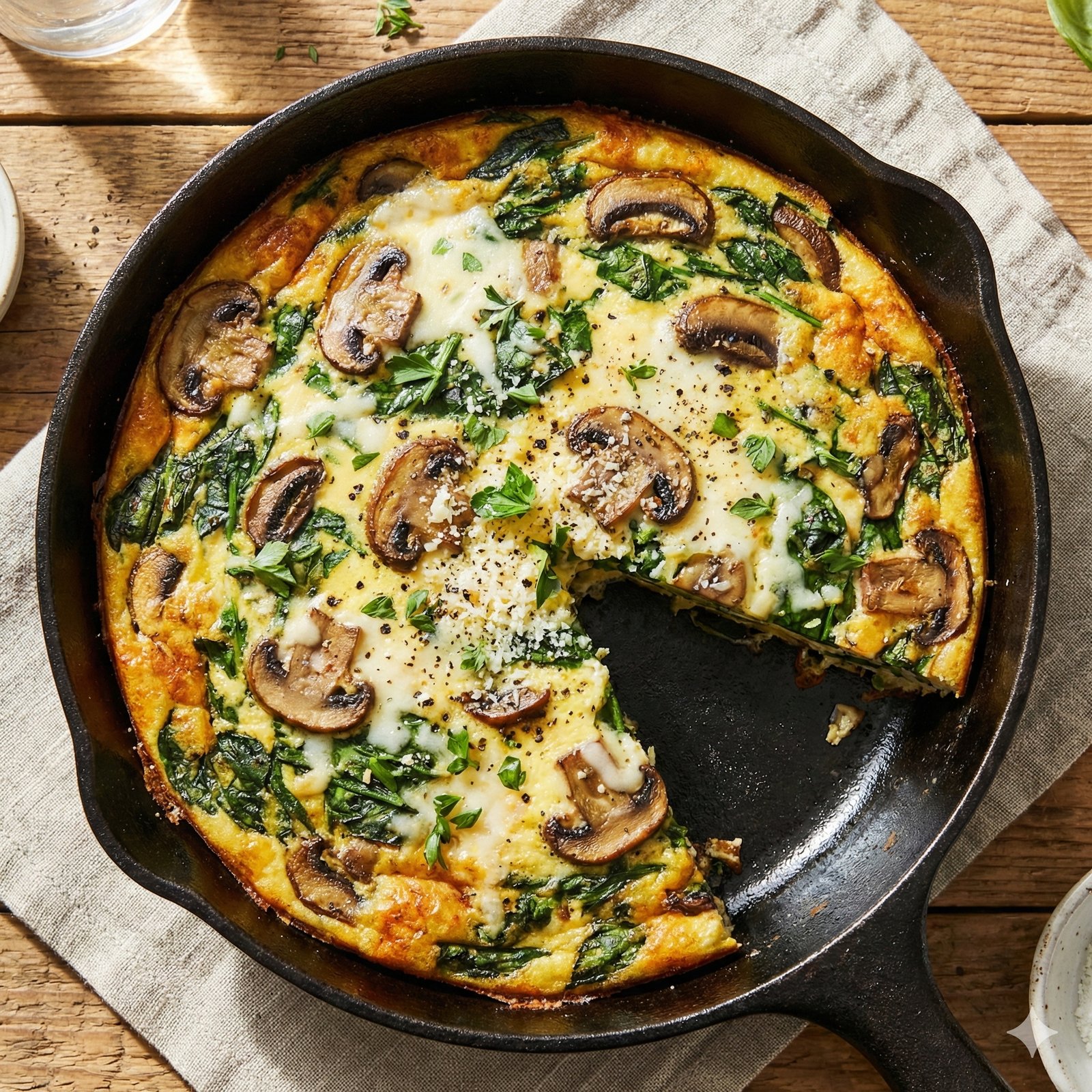 0098 Spinach Mushroom Breakfast Frittata