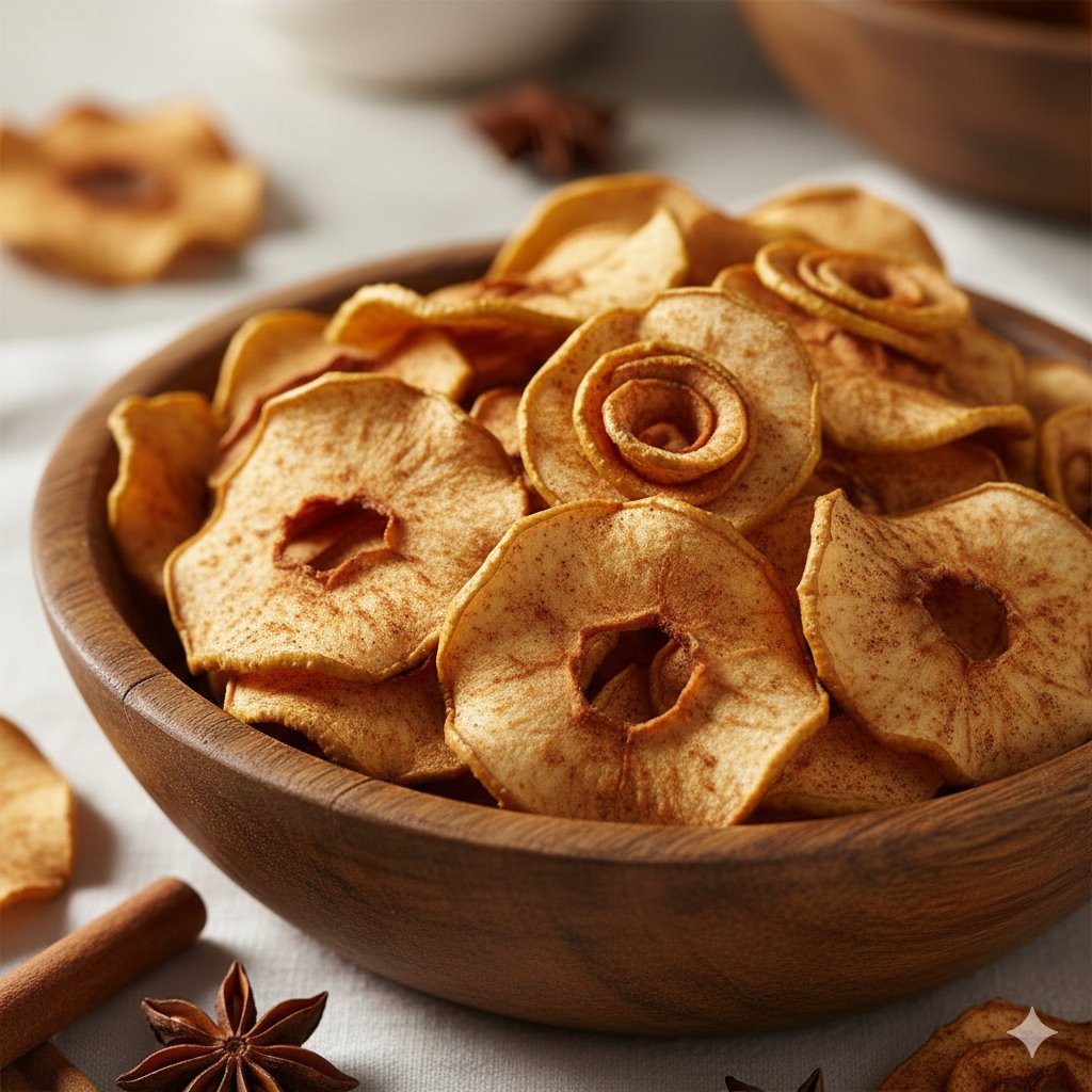 0104 Air Fryer Apple Chips with Cinnamon