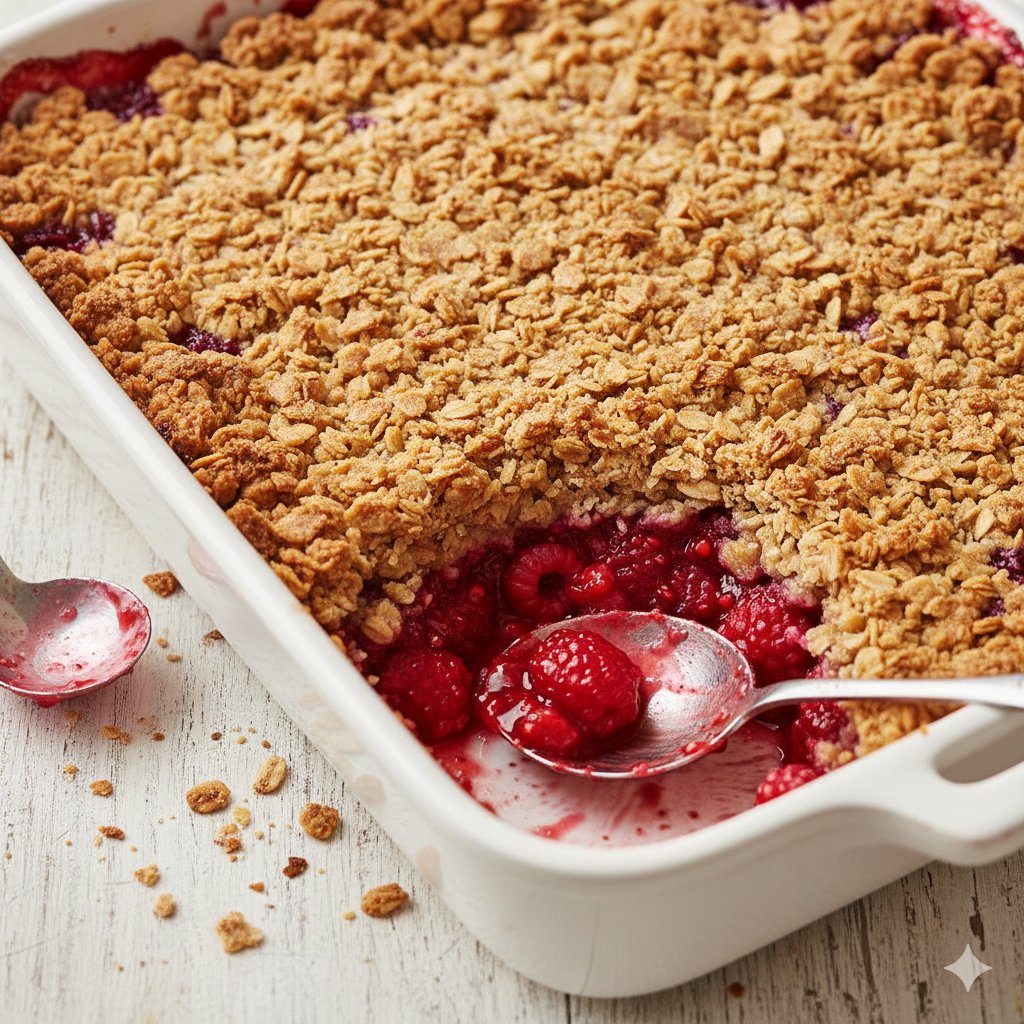 0114 Healthy Raspberry Oatmeal Crumble