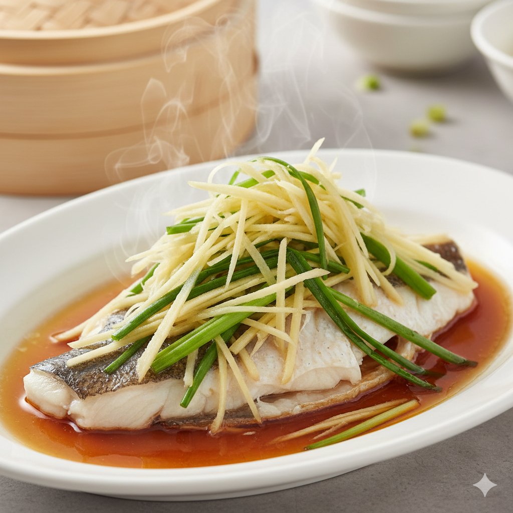 0130 Chinese Steamed Fish with Ginger