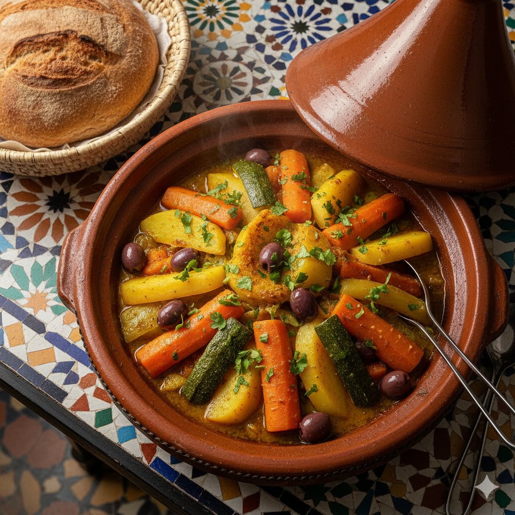 0133 Moroccan Chickpea Vegetable Tagine
