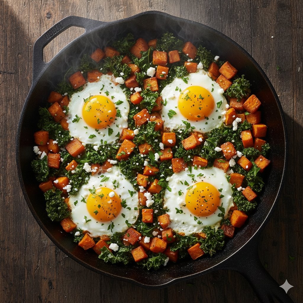 0145 Sweet Potato Breakfast Hash with Kale