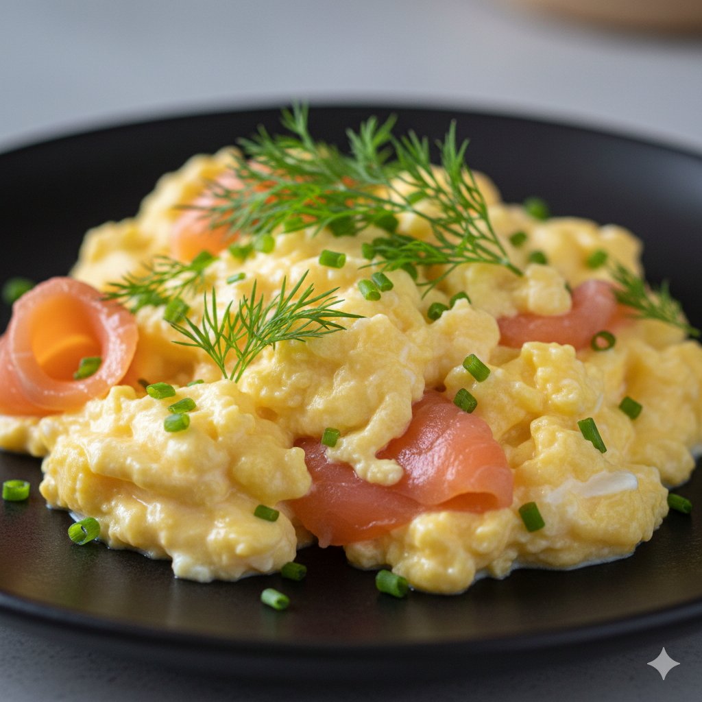 0148 Scrambled Eggs with Smoked Salmon