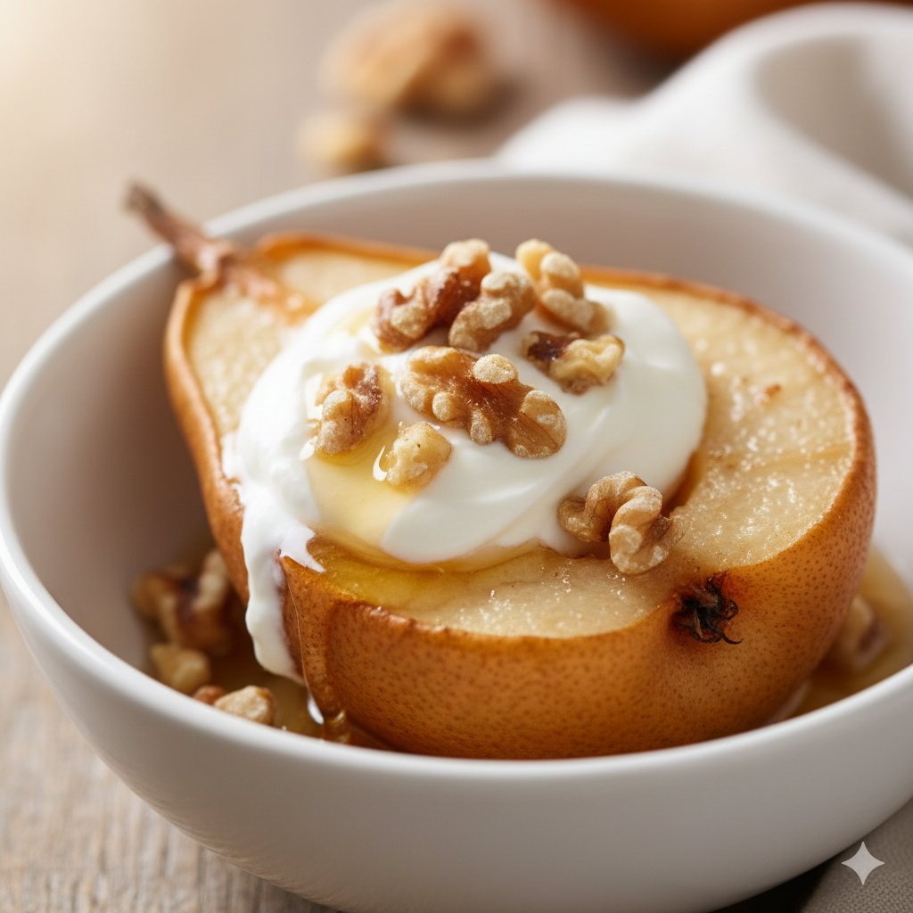 0149 Baked Pear with Greek Yogurt