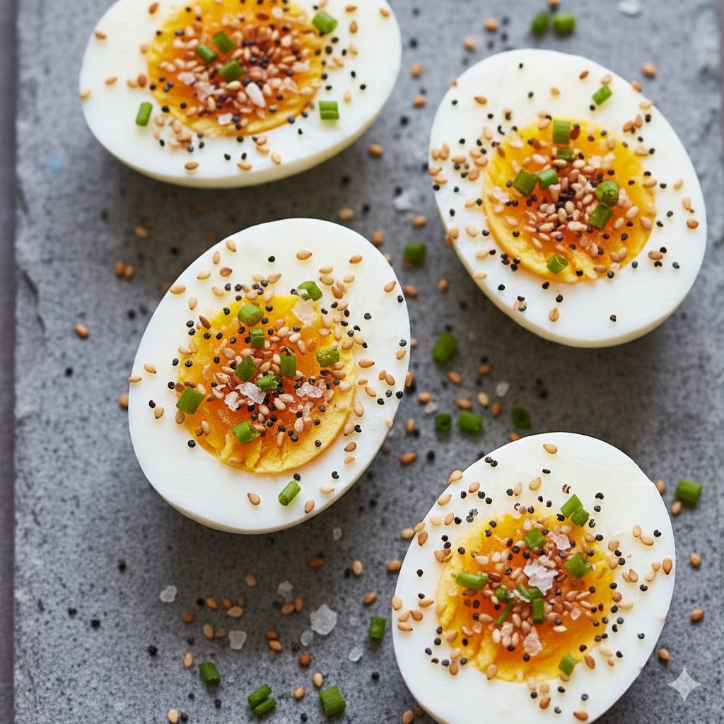 0155 Everything Bagel Seasoned Boiled Eggs