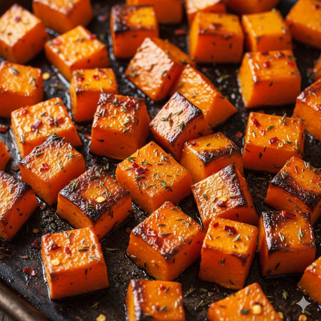0162 Roasted Butternut Squash with Chili Flakes