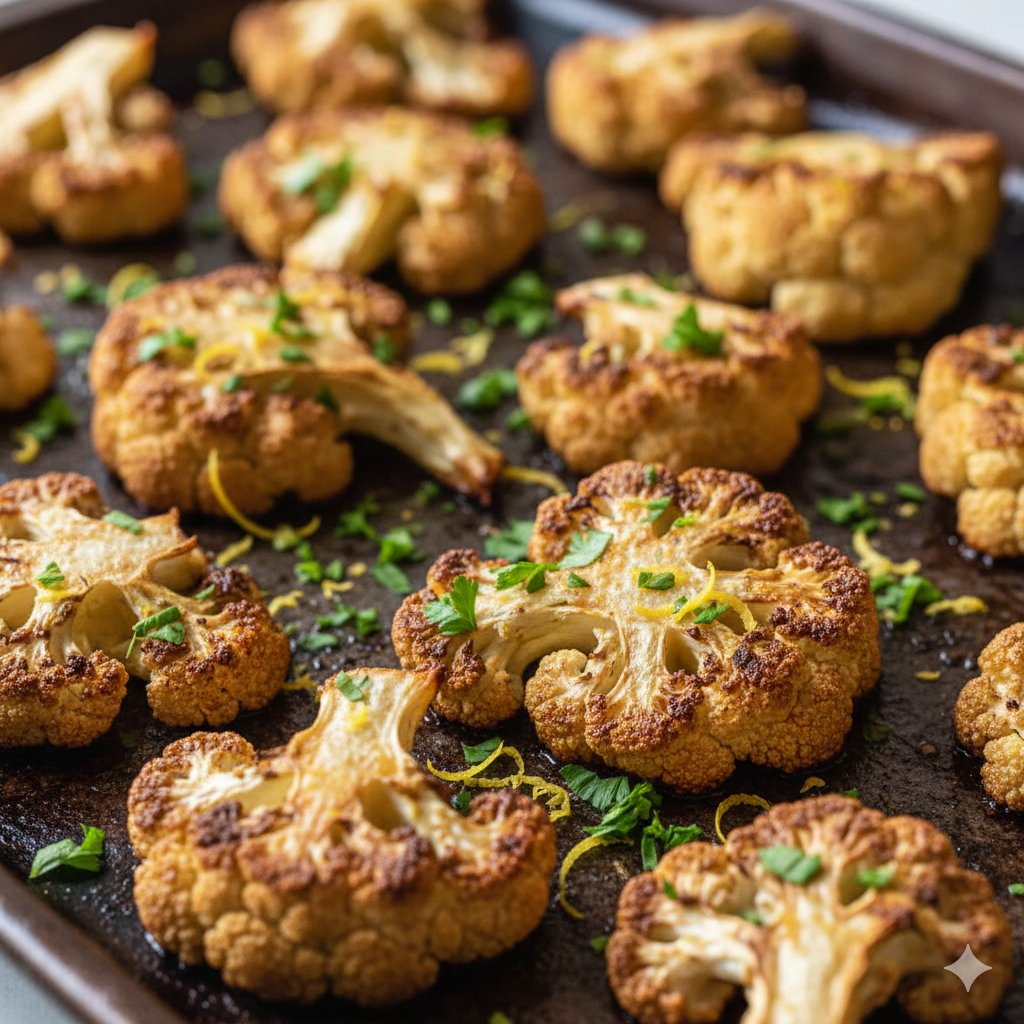 0175 Roasted Cauliflower with Garlic Lemon