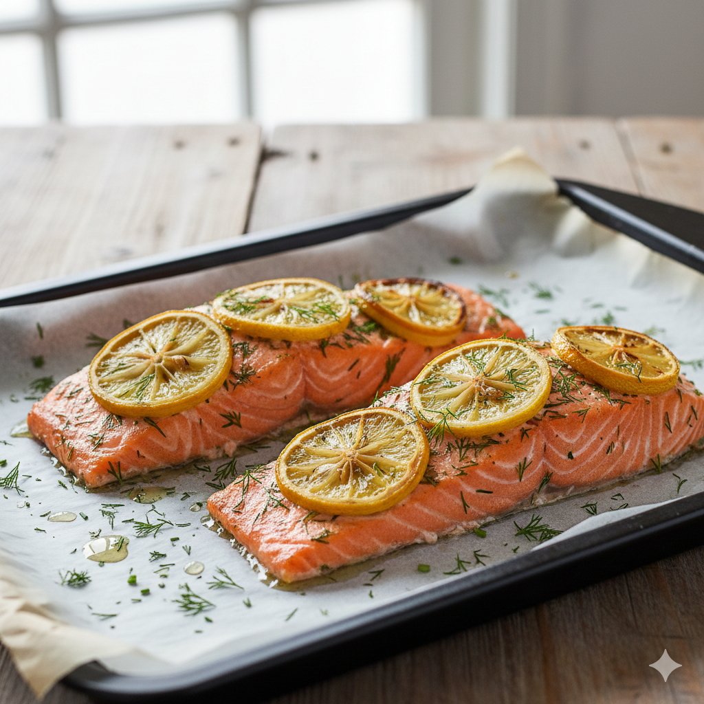 0193 Baked Salmon with Lemon Dill
