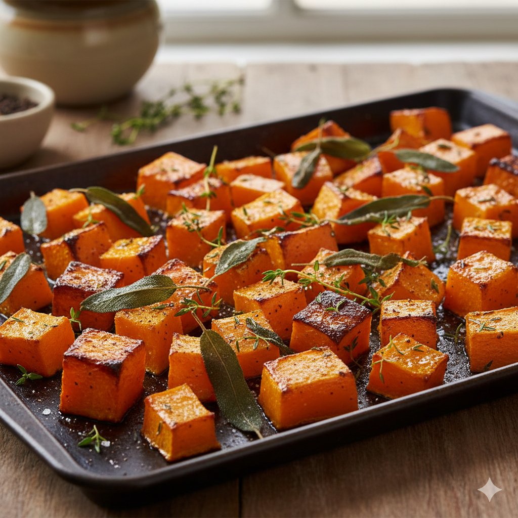 0195 Roasted Butternut Squash with Sage Thyme
